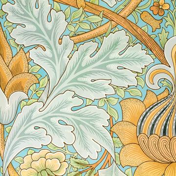 art nouveau floral pattern