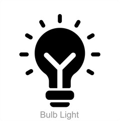 Bulb Light and idea icon concept 