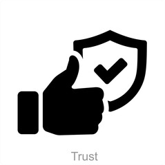 Trust and secure icon concept 