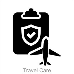 Travel Care and care icon concept 