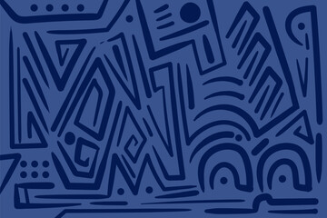 Abstract shapes modern pattern design. Primitive Lines Seamless Rotatable Background Pattern