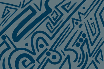 Abstract shapes modern pattern design. Primitive Lines Seamless Rotatable Background Pattern
