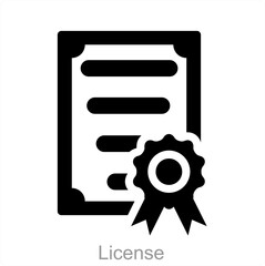 Fototapeta premium License and document icon concept 