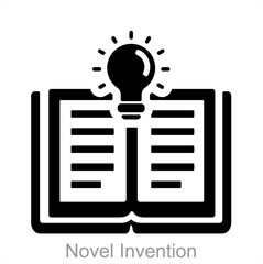 Novel Invention and idea icon concept 