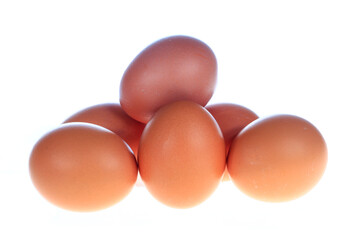 The egg is white background