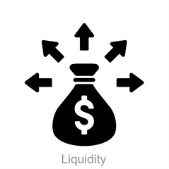 Liquidity and funds icon concept 