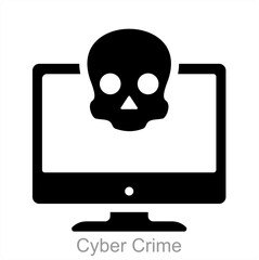 Obraz na płótnie Canvas Cyber Crime and cyber icon concept