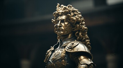 Emotional bronze statue. Generated AI