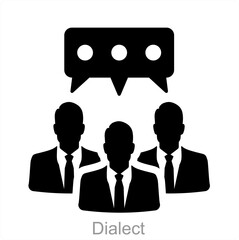 Dialect and interpreter icon concept