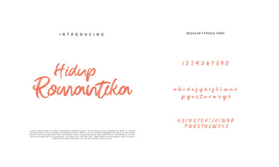 Handwritten Script font. Hand drawn brush style modern calligraphy cursive typeface. Hand Lettering and Custom Typography alphabet for Designs: Logo, Greeting Cards, Poster. Vector Brush type set.
