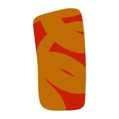 Christmas abstract design element for X-mas decor. Abstract shape on transparent background for New Year mood, Xmas banner. Tinsel for festive website graphics. Confetti isolated for party invitation.