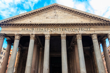 Naklejka premium Exterior of Pantheon in Rome, Italy