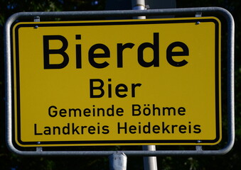 City Limit of the Village Bierde, Lower Saxony