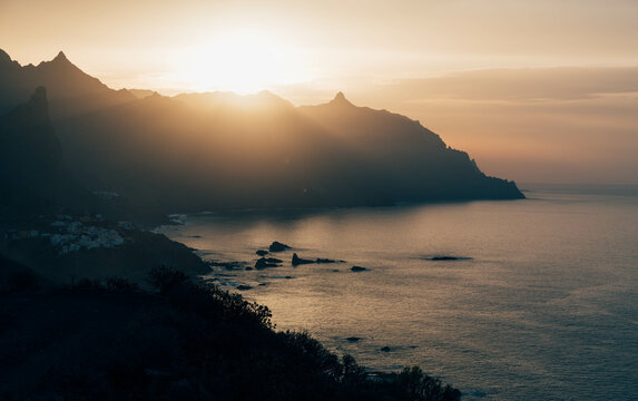 Sunset in the mountains of Tenerife