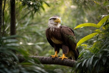 Majestic Eagle Prowls Jungle Depths in Soft Morning Light – Ultra Realistic Wildlife Photography Inspired by National Geographic