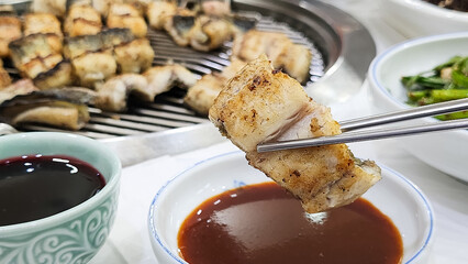 Korean food Grilled eel bbq