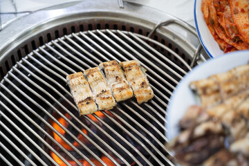 Korean food Grilled eel bbq