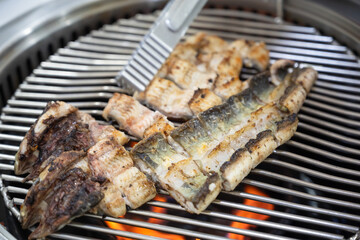 Korean food Grilled eel bbq