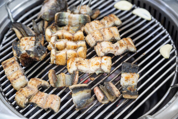 Korean food Grilled eel bbq