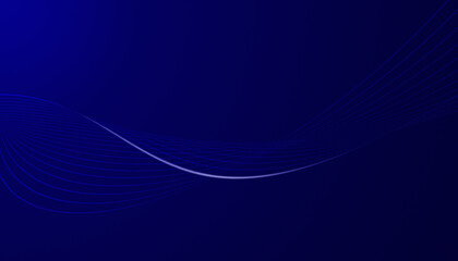 Futuristic technology concept. Dark blue abstract background with glowing lines. Modern blue gradient.