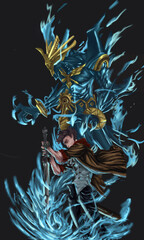 Spirit monster with sacred of sword