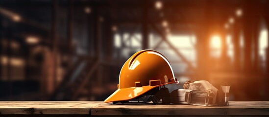 Construction site safety is the primary focus for standard safety concepts Copy space image Place for adding text or design