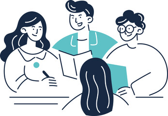 Campus Activity Illustration