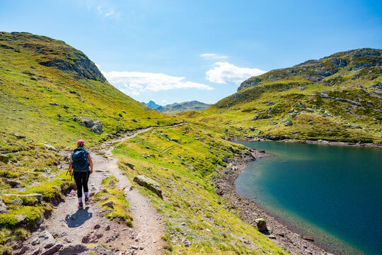 Pyrenees mountain. Lake Ayous Bersau, France	