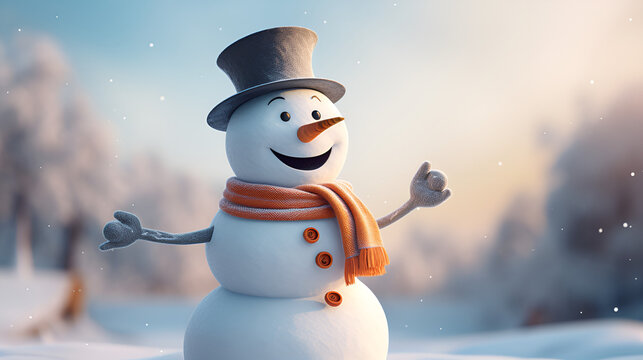 snowman in the winter, A snowman from the movie frozen