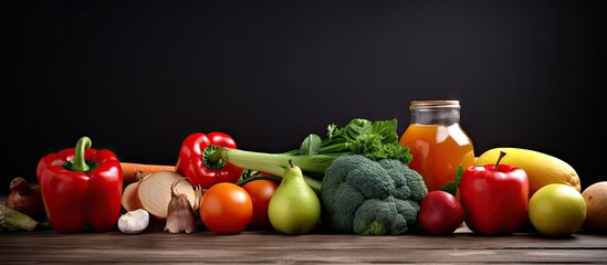 Food that promotes physical well being Copy space image Place for adding text or design