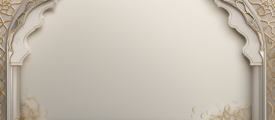 Eid Mubarak Islamic background with Arabic pattern and decorative frame Copy space image Place for adding text or design