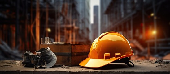 Construction site safety is the primary focus for standard safety concepts Copy space image Place...