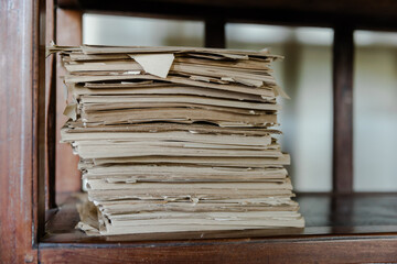 stack of old books
