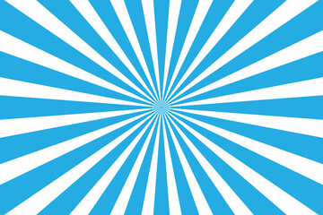 Blue Sunburst Pattern Background, Vector Illustration