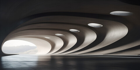 3D Rendered Abstract Parametric Architecture