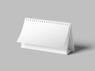 Isometric Desk Calendar 3D Mockup in Grey Background