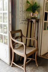 antique chair and table