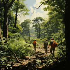 Obraz premium Colored pencil illustration of a zoology field study 