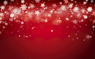 Red Christmas banner with snowflakes