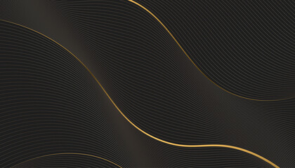 Abstract gold lines luxury background. Minimal style concept. Vector illustration.