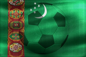 Illustration of a soccer ball with the flag of Afghanistan in the center