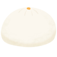 custard bun dumpling illustration, png, isolated clipart
