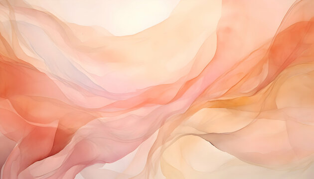 Abstract pastel beige flowers petals background. Champagne colored. Watercolor creative wallpaper. 