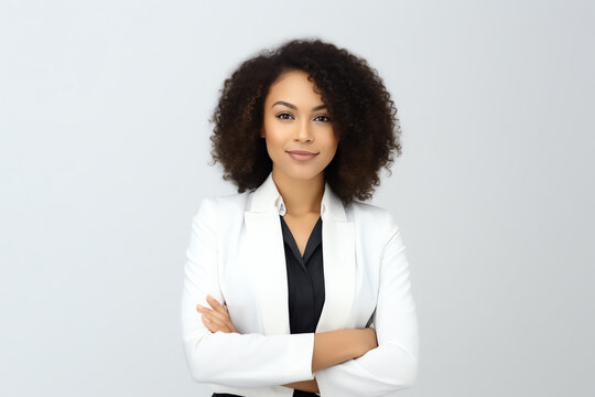 mixed raceyoung  beautiful business woman portrait, AI generated