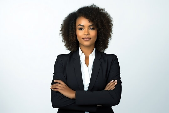 mixed race business woman portrait, AI generated