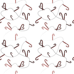 pattern continuous candy drawing with one line.