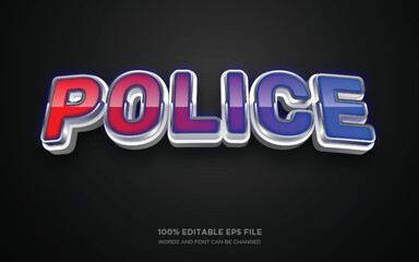 Police 3d editable text style effect