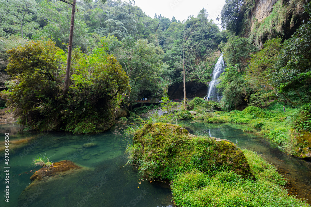 Canvas Prints waterfall at sun link sea in nantou at taiwan