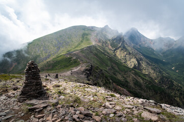 硫黄岳から赤岳へ