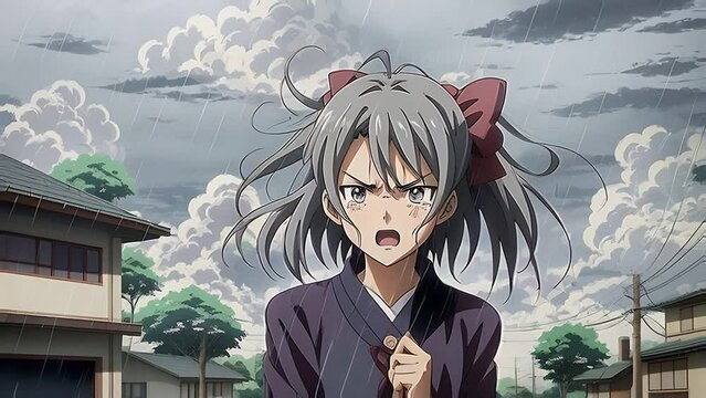 angry anime schoolgirl